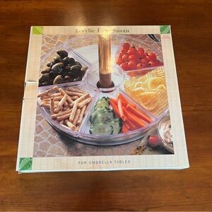 Lazy Susan Serving Piece for Umbrella Tables with multiple sections